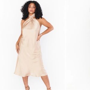 Show Me Your Mumu Jasmine Halter Midi Dress